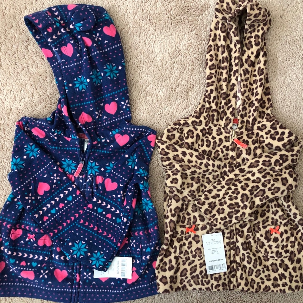 Carter’s Fleece Zip Up Lightweight Jackets, 18m